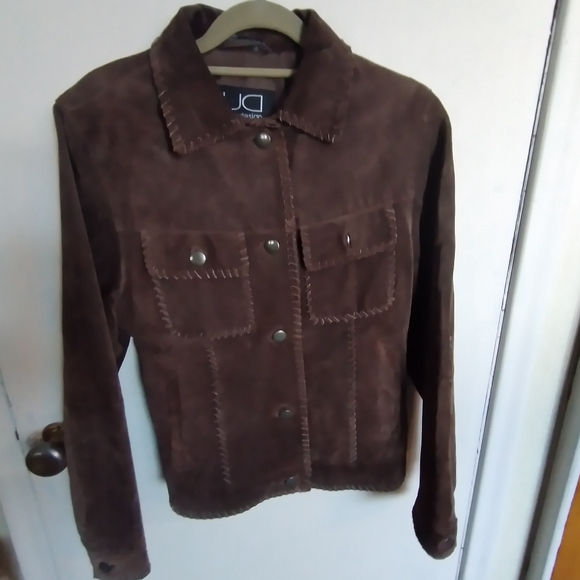 BEAUTIFUL brown suede jacket size small like new!!! - Picture 2 of 4